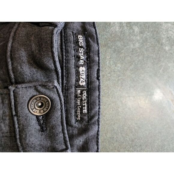 Big Star Colette midrise ankle dark grey leggings sz 28 - Picture 5 of 5